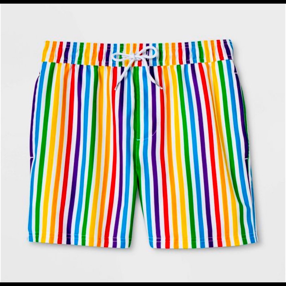 Gender inclusive swim trunk shorts rainbow lgbt sold out target exclusive pride